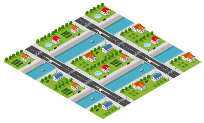 Isometric modules of the modern 3D city