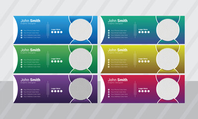 modern business email signature design template vector file 