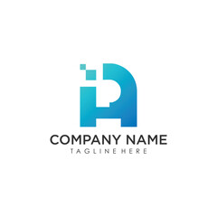 Obraz premium Letter AP modern design for your best business logo