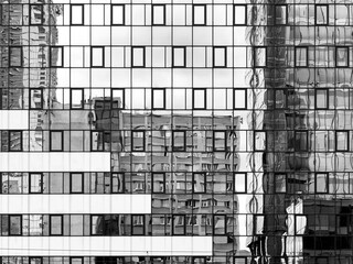black and white squares windows