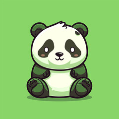 Obraz na płótnie Canvas Panda. Panda hand-drawn comic illustration. Cute vector doodle style cartoon illustration.