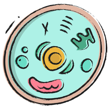 Hand drawn Animal cell icon