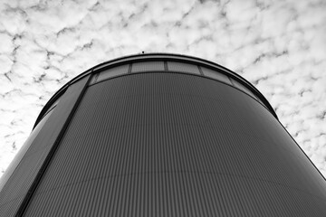 silo on a blue sky