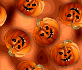 halloween pumpkin seamless pattern