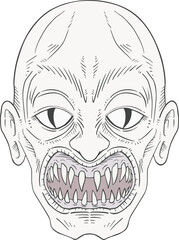 Monster head draw