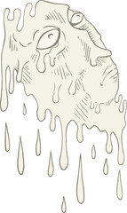 Melted face draw