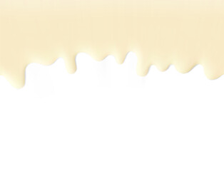Sewing fabric with High realistic cream flowing drops. Vector ...