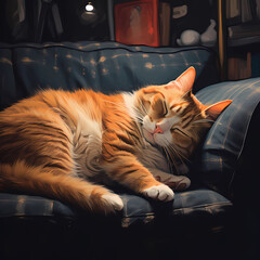 cat sleep, this design was generated with artificial intelligence