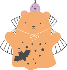 Cute nursery Halloween illustration