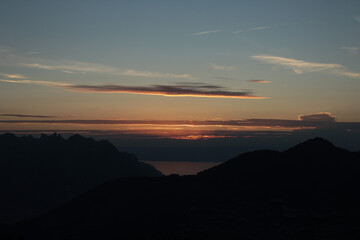 Obraz premium Sunset In The Mountains