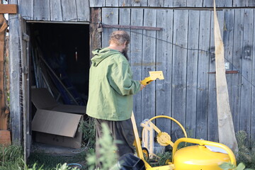 worker with a mop