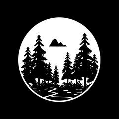 Obraz premium Forest - High Quality Vector Logo - Vector illustration ideal for T-shirt graphic