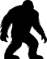 Bigfoot - Black and White Isolated Icon - Vector illustration