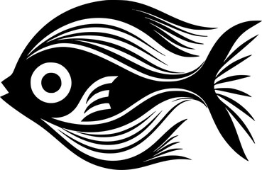 Fish - High Quality Vector Logo - Vector illustration ideal for T-shirt graphic - obrazy, fototapety, plakaty