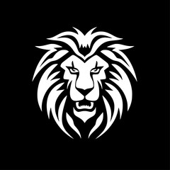 Lion - Minimalist and Flat Logo - Vector illustration