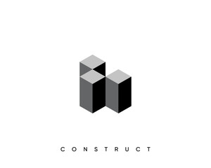 Construction, structure, architecture, planning logo design composition for business identity.