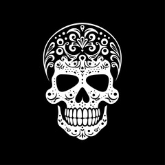 Skull | Minimalist and Simple Silhouette - Vector illustration