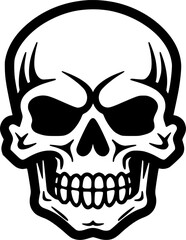 Skull | Black and White Vector illustration