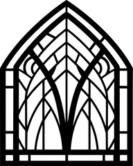 Stained Glass | Minimalist and Simple Silhouette - Vector illustration
