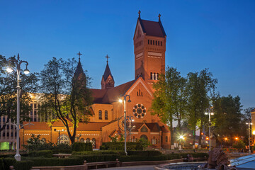 Church of Saints Simon and Helen - Red Church in Minsk Belarus