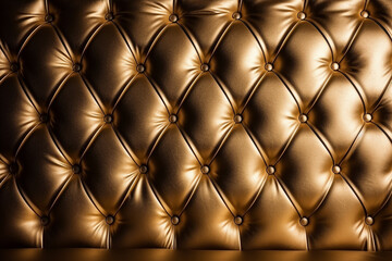 Textured furniture leather of golden color. Generative AI