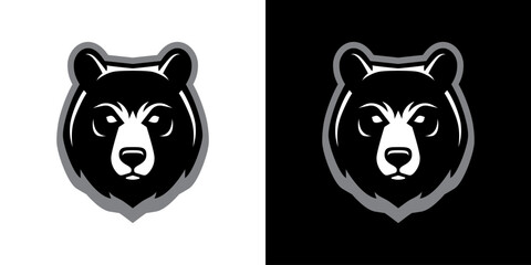 Grizzly bear head logo, icon, symbol or mascot. - 641472928
