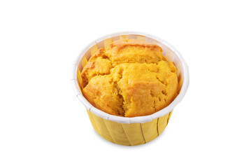 Pumpkin muffins on a white isolated background