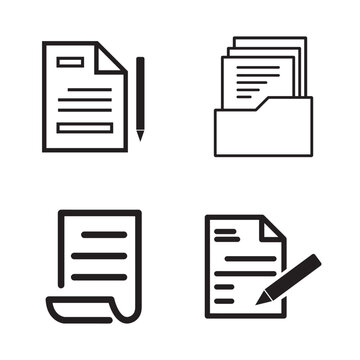 Document Icon Logo Vector Design Template