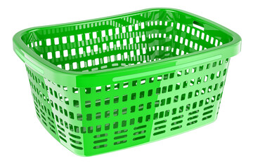 Laundry basket plastic, 3D rendering isolated on transparent background