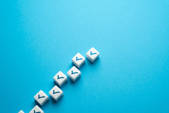 Completing points and moving forward. Fulfillment of clauses conditions in the roadmap agreement contract. Series of correct decisions. Fulfill all requirements. Step by step confirmation.