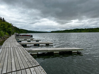 Floating Dock on Saskatchewan River