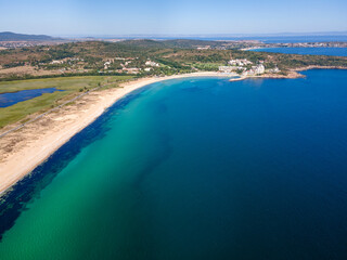 Aerial view of Arkutino region near resort of Dyuni, Bulgaria