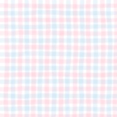 Pink Blue Gingham Check Hand Drawn Background
