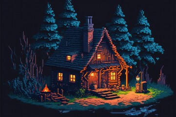Enjoy Our Pixel Art Game Company: A Colorful Adventure - obrazy, fototapety, plakaty