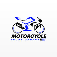 Motor sport logo design template. Motorcycle logo concept. Motor racer logo design concept template