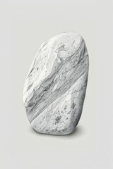 Thaumavore's Hand-Sketched Marble Stone: Realistic White Background with Intricate Details and Texture