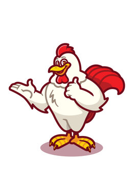 Chicken Mascot Giving A Thumbs Up