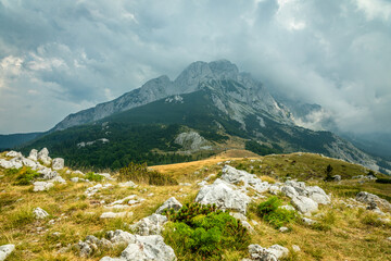 Panorama of Maglic mountain peak the highest summit of  Bosnia and Herzegovina,  Sutjeska national park