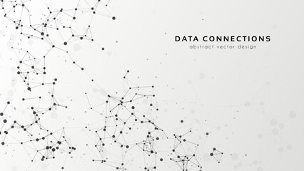 Abstract mesh vector background. Futuristic technology style card. Lines, point, planes in 3d space.