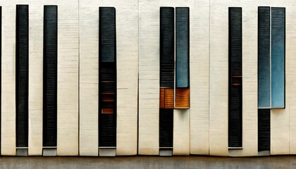 Contemporary Piano Building with Intricate Facade Detailing
