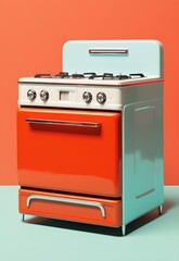 cooker depicted in a pop art and minimalist style, embodying the essence of culinary convenience.