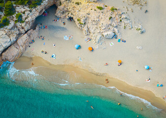 Aerial view of Roca del torn, naturist beach and resort near Tarragona in Spain © Alexey Fedorenko