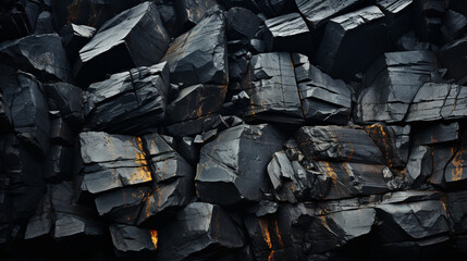pile of coal HD 8K wallpaper Stock Photographic Image - obrazy, fototapety, plakaty