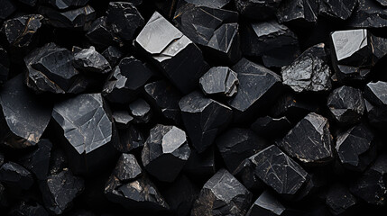 pile of coal on black HD 8K wallpaper Stock Photographic Image