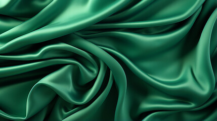 Obraz premium green satin background HD 8K wallpaper Stock Photographic Image