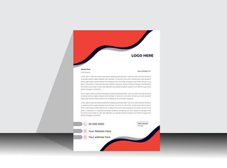 Modern corporate letterhead template design.