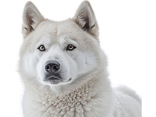 Obraz premium Akita's Contemplative Gaze, No Background