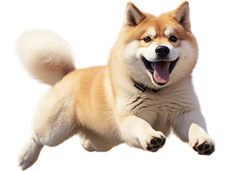 Akita Joyful Romp, No Background