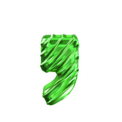 Ribbed green symbol