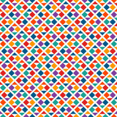 Geometric seamless pattern. Ethnic tribal print. Diamond grid, hourglass, triangle motif ornament. Simple geo background
